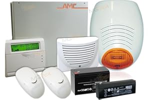 KIT ANTIFURTO ALLARME GSM AMC ITALIA C24 PLUS CASA NEGOZIO CAPANNONE SIRENA ESTERNA SENSORE COMBINATORE VERS. COMPLETA BATTERIE INCLUSE!!