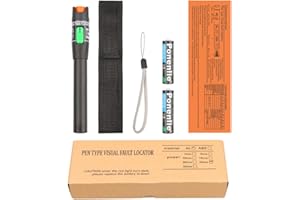 Laser fibre optique 30mW 30km - Testeur de continuité réseau fibre France - Piles incluses pour démarrage immédiat - Vendeur français support disponible 7/7j