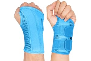 NuCamper Atmungsaktive Handgelenkstütze Handgelenk Bandage Mit Metallschiene-Stabilisator Männer Frauen Handgelenkbandage Verstellbare Handgelenkschiene für Arthritis, Sehnenentzündung, Verstauchung