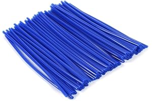 JIULAN Yctze Spoke Cover, 100% nuovo 72 pezzi universali motocross cerchioni pelli moto avvolge kit cerchioni avvolti raggi(Blu) per spoke cover copri raggi bici 27 5 copriraggi blu copriraggi bici blu scuro