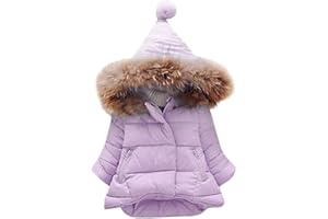 SUSENSTONE Manteau BéBé Fille Enfants Mignon Mode Automne Hiver Manteau Doudoune Capuche Fourrure VêTements Chauds éPais Coat Enfants Pour 6 Mois-5 Ans