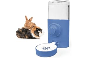 Norhogo Bol d'ajout d'eau Automatique, 600ml Suspendue Abreuvoir Lapin Automatique, Distributeur d'eau pour Animaux, Distributeur Eau pour Petits Animaux pour Les Chats Hamster Lapins Blue
