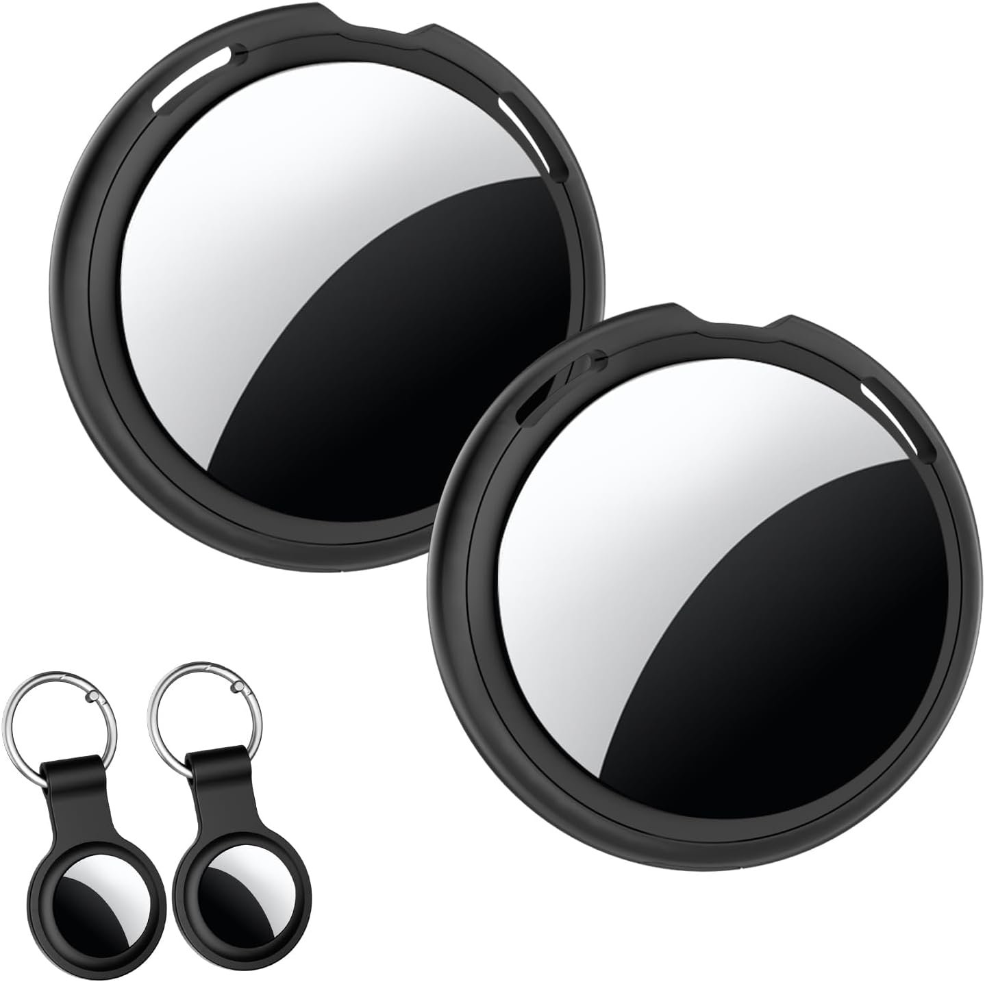 2 Pack Tracker Tags [Apple MFi Certified] Pair with Apple Find My (iOS Only) Air Bluetooth Smart Tag Key Finder Item Locator Waterproof Finder Worldwide Tracking for Pet Wallet Backpack Dog Luggage