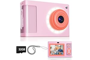 Cámara Digital Compacta ARNSSIEN 1080P, con Pantalla de 2.4 Pulgadas y 16 Luces LED, Regalo para Niños, Estudiantes, Adultos y Principiantes