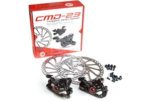Clarks Cycle Systems CMD-23 Mechanical Disc Brake Set, Including Rotors, IS Mounts, 160/160mm, Black