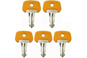 GÉNÉRIQUE 5 pièces Clés d'allumage de rechange 701 clé jaune pour chariots élévateurs Jungheinrich Ant Stacker Trucks BT Komatsu Tcm Mic 28520480