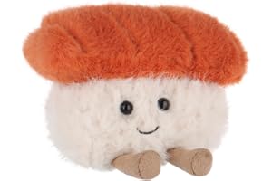 Apricot Lamb Saumon Sushi Alimentaire Peluche pour Enfants Doudou Mignon pour Bébé Fille et Garçon Sushi Moelleux Multicolore 8 cm