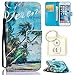Produktbild für iPhone 6s Plus (5.5 Zoll) Hülle Brieftasche Schutzhülle, Malerei PU Lederhülle Flip Hülle im Bookstyle Cover Schale Stand Ständer Etui Karten Slot Schutzhülle Tasche Wallet Case für Apple iPhone 6s Plus (5.5 Zoll) +Schlüsselanhänger (E) (11)
