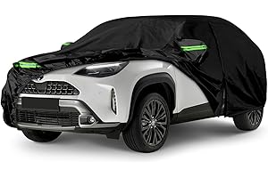 JUDANNA Telo Copriauto Impermeabile Compatibile con 2020-2024 Toyota Yaris Cross, Telo Copri Auto, Copertura Auto Per Esterno protezione da sole, neve, pioggia, polvere con cerniera e fasce antivento
