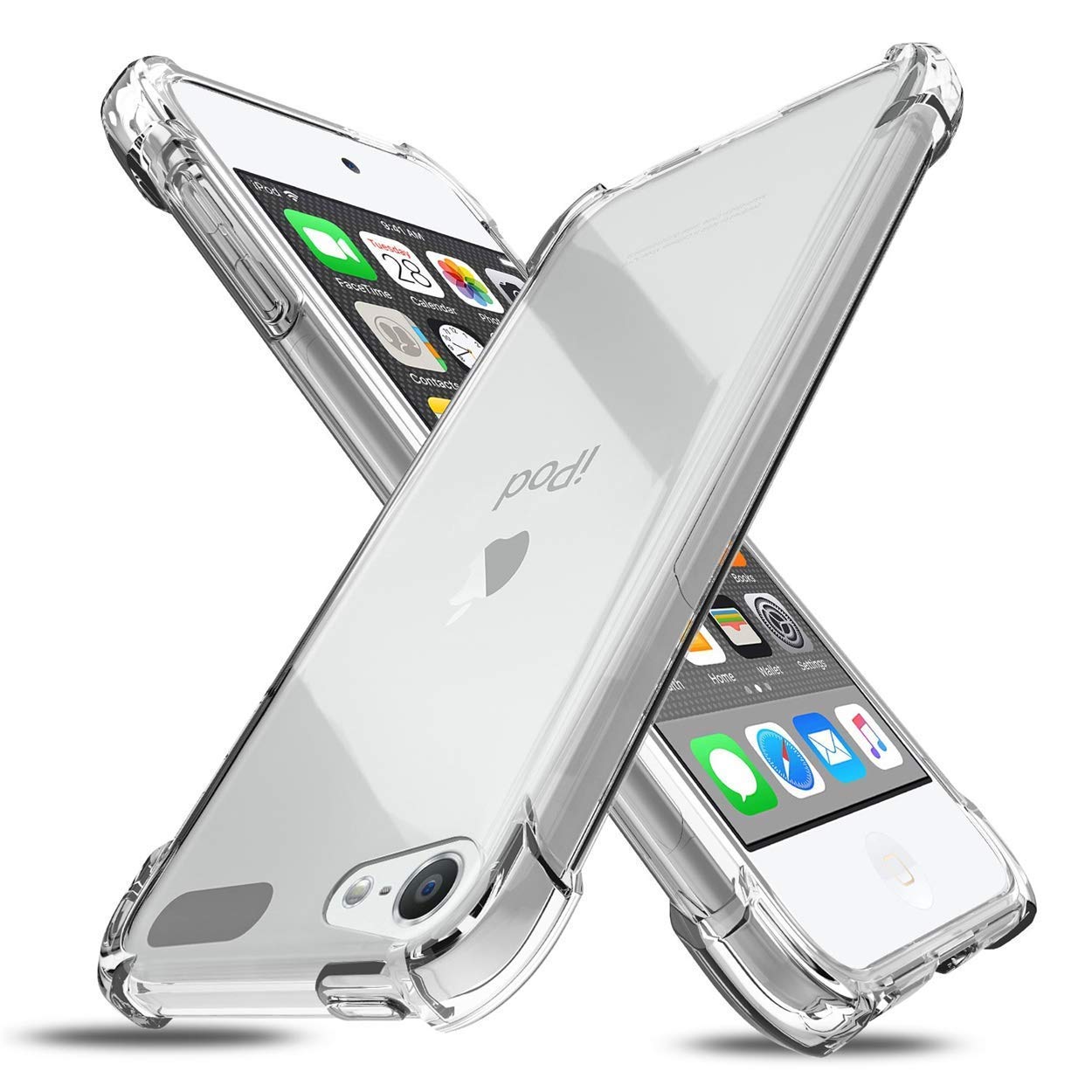 Amazon Brand - Solimo Mobile Cover, Soft & Flexible Shockproof Back Case with Cushioned Edges for Apple iPod Touch 6 / Touch 5 - Transparent