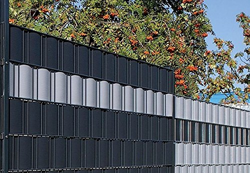 10 Stück, RAL 7016 ANTHRAZIT PREMIUM Sichtschutzstreifen, Maße: 2550x190x1,1 mm, Sichtschutz Windschutz Zaunblende Hart PVC Streifen zum Einflechten Kunststoff Doppelstabmatten Zaun Zäune Stahlgitterzäune Sichtschutz Streifen MADE IN GERMANY von Gartenwelt Riegelsberger - 8