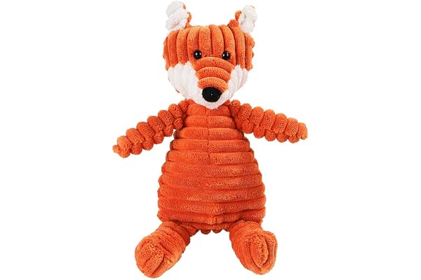 Chien Squeaky Jouets, en Peluche Chiot Mâcher Jouets, Renard Jouets pour Petits Chiens Moyens