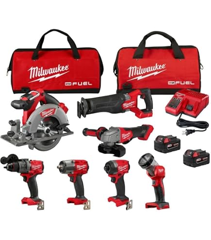 Milwaukee M12 5-Tool Cordless Combo Kit With Two 1.5 Ah Batteries, Charger & Bag