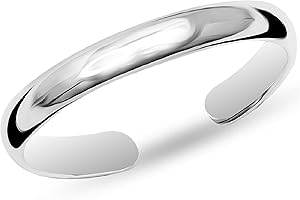 LeCalla 925 Sterling Silver Toe Rings for Women | Minimalist Classic Toe-Rings for Gifting Simple Open Adjustable Toe Band Ring for Women