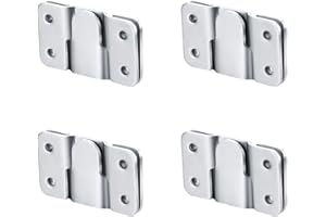 APRAGAZ Flush Mount Brackets, Concealed Headboard Wall Fixings Brackets, Stainless Steel Heavy Duty Picture Hanging, Wall Mount Interlocking Z Clip Hook for Pictures, Mirrors Frames Hanging (Large-4 Pairs)