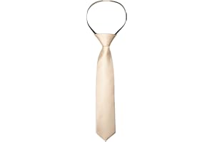 Alizeal Boys Solid Color Pre-tied 6cm Zipper Skinny Necktie Skinny Necktie