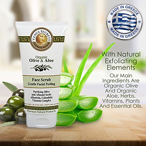 Gesichtspeeling – Face Scrub – Peeling-Gesichtsreinigung – Sanftes Gesichtspeeling – Gesichtsreiniger – von Venus Secrets Naturkosmetik – 100ml – für alle Hauttypen – hilft das Auftreten von Akne-Narben zu verringern – Reinigt und hydratisiert, so dass die Haut weich, glatt und hell wird – Tiefenhydratisierend – Erfrischt, reinigt und belebt die Haut – Kann mit Gesichtsbürste verwendet werden - 3