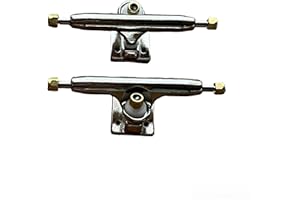 LEEFAI Pro Fingerboard Trucks 32/34/36 mm 4.0-Regular Kingpin-aggiornato v2 piastra di base con hardware-base colore e dimensioni (34 mm, cromato)