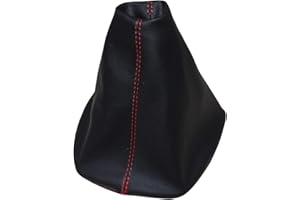 AERZETIX: Schaltsack schaltmanschette kunstleder schwarz mit roten nähten