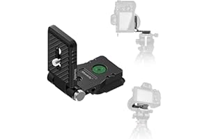 Manbily L-20 Tripod Head Foldable Quick Release Plate L-shaped for Ball Head, (68mm*38mm) Universal 1/4 Inch Screw Tripod Adapter Mount Arca-Swiss QR Plate for DSLR Cameras Monopods Fluid Heads