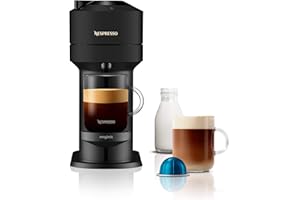 Nespresso Vertuo Next Coffee Machine by De'Longhi, Over 30 Varieties of Pods, 6 Coffee Cup Sizes, Americano, Starter Capsule Set Included, EN120.BM, Matte Black