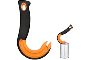 GLANZEND J-Shaped Can Opener, J-Shaped Kitchen Aid, Ring Pull Glass Opener, Canning Opener, Hook Can Opener, Jar Opener, Lid Opener, Bottle Opener, Easy to Open for Cans with Locking Rings (Pack of 1)