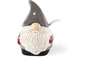 Excelsa Gnomo Christmas Zuccheriera/Formaggera, Ceramica, 100 ml