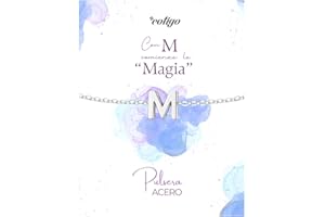 cotigo-Pulsera Inicial Acero Inoxidable - Pulsera Mujer con Letra - Pulsera Letra de Inicial de Nombre - Regalo para Madre, Hija, Amiga, Novia
