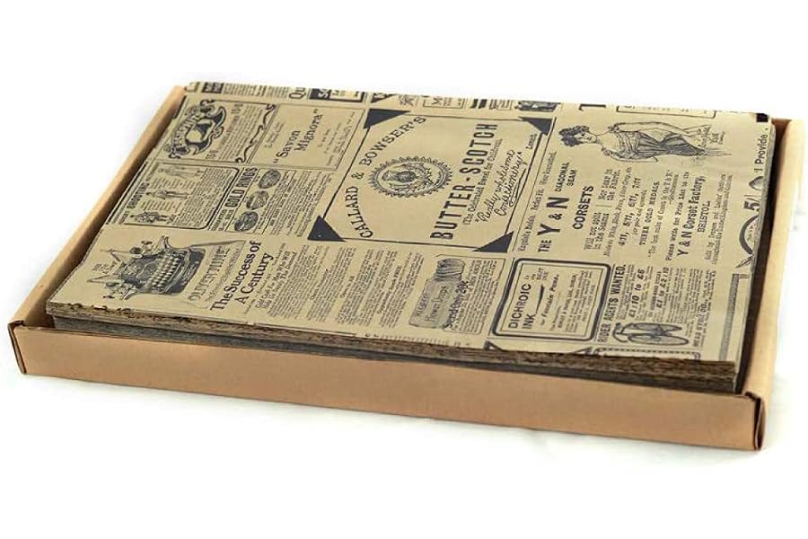 Hostelnovo - 500 Unidades de Papel antigrasa para Envolver Alimentos - Medida única de 32 x 20 cm - Especial para Basket Chip