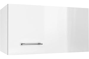Berlioz Creations Alto Mueble de Cocina sobre Campana, Paneles de partículas, Blanco, 60 x 33,3 x 35 cm