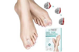VIEXPAND 12 Stück Gel Zehentrenner,Silikon Zehenspreizer Hallux Valgus, Transparente Zehentrenner für Männer und Frauen, Corrector, Toe Spreader Separatoren für Bunion Korrektur, überlappende Zehen