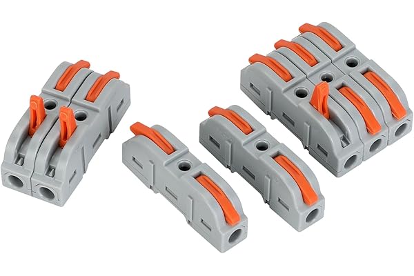 JOYELEC 36Pièces Connecteurs Electriques Rapide avec Levier, Bornes de Connexion,1-Fil 2-Entrées et Peut être Librement Combiné,domino electrique PA/PC Ignifuge