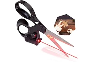 Dekaim Forbici da Cucito Guidate al Laser, Forbici per Artigianato in Carta e Veloce, forbice per Artigianato in Tessuto con Guida Professionale