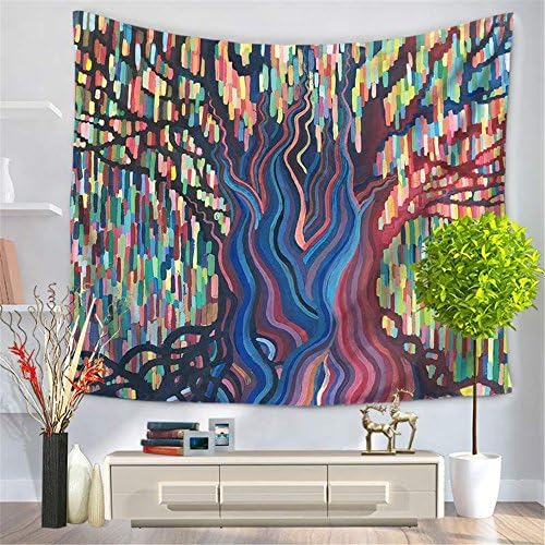 HmDco Art Flower Printed Tapestry Wall Hanging Beach Towel,multicolor,150*130cm