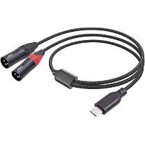 HUALEU USB C to Dual XLR Male Audio Cable,USB C to 2 XLR Male ...