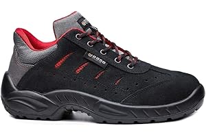 BASE Protection Toledo S1P SRC Zapato de Seguridad, Talla: 44, Color: Negro/Rojo, B0168BKD44