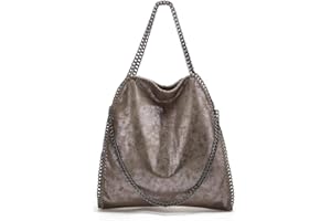 Wivmypog Damen Handtasche Frauen Kunstleder Crossbody Schultertasche Mode Kette Tasche Große Hobo-Taschen für Frauen