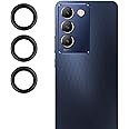 Oncraves Camera Ring Lens Protector for vivo Y200e 5G | 9H Hardness, Full Coverage Camera Metal Ring Ultra-Thin/Clear - Black