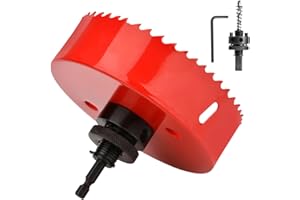 GUOQEE 80mm Hole Saw with Quick Change Arbor, Hole Drilling Cutter HSS BI-Metal for Wood, Plywood, PVC, Drywall and Metal Sheet