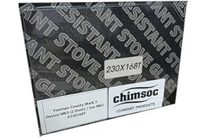 Chimsoc Replacement Stove Glass - Yeoman County Mk 3 / Exe Mk 3 / Devon Mk 3 (2 Door) (230mm x 168mm Shaped)