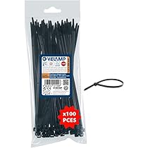 Fascette Plastica ERKO - 100 Pezzi, 200x7.6 Mm, Nere, Resistenza 54 Kg, Per Cablaggio E Fai Da Te - Foto 2