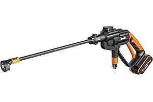 WORX Hydroshot WG620E Portable Power Washer - 20V-24 bar Cordless Pressure Cleaner with 5-in-1 Nozzle, Battery and Charger, Ideal for Car Washing, Patio Cleaning and More, Part of PowerShare Range