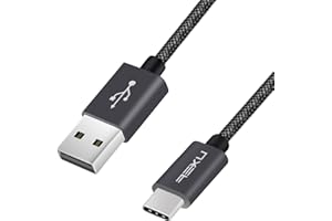 NXET Universal USB-C Charging Cable, 22AWG Fast Nylon Braided Charger Lead for Sony PS5 PlayStation 5 DualSense Wireless Controller/Xbox Series X/S/Nintendo Switch Pro Controllers, etc (2m / 6.5ft)