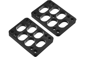 PATIKIL Almohadillas Elevadoras para Monopatín de 3/8", Paquete de 2 Almohadillas de Choque de Cuña Angular de 3x2 de PU para Camión de Monopatín, Negro