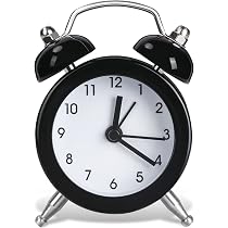Réveil Mini Vicloon - Silencieux Sans Tic-Tac, Fonction Snooze, Veilleuse - Pile AA Non Incluse - Bureau, Voyage