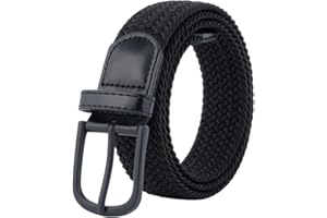 BOZEVON Ceinture Élastique Tressée - Unisexe Tissus Extensible Ceinture Étirable Réglable Pour Homme et Femme
