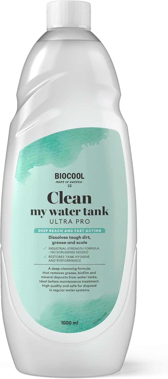 Biocool Clean My Water Tank ULTRA PRO 1000 ml | Intensive Descaler & System Restorer for Heavily Soiled Tanks | Removes Stubborn Limescale, Mineral Build-Up & Biofilm | Motorhome, Caravan & Boat