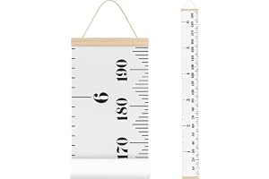 Vägghängande mätbrädor barn, höjdmätlinjal barn, baby tillväxtdiagram duk, barn mätduk höjd diagram för barnrum väggskala barn rum dekoration barnrum