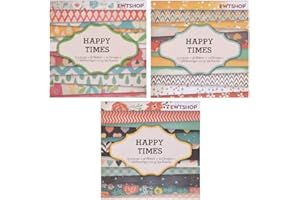 ewtshop 3 Blocs de 36 Feuilles à Motifs – Papier Design, Papier de Loisirs créatifs, Papier de décoration – Total de 108 Feuilles et 36 Motifs