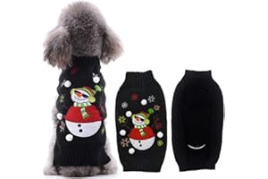 ABRRLO Weihnachten Hund Pullover Dog Sweater Hundepullover Haustier Hundepulli Warm Welpe Kleine Mittel Hunde
